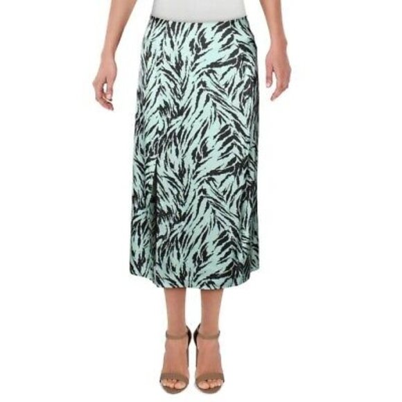 NWT WOMEN'S WAYF Altamont Tiger Print A-Line Midi Skirt SIZE S $89 - Picture 2 of 8